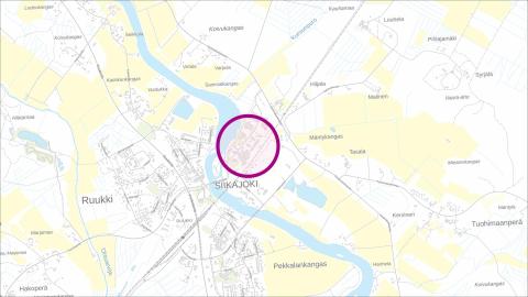 Business Park's location on map. Map base: National land survey of Finland.