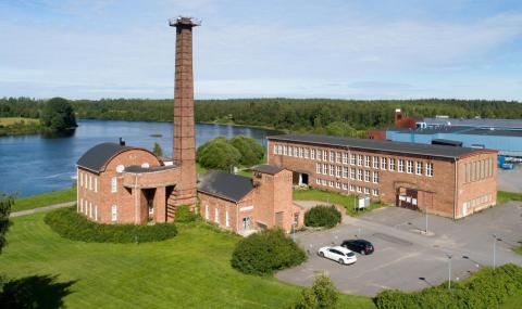 Ilmakuva Yrityspuiston alueen jokivarresta. 